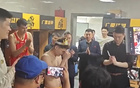 孫銘徽慶生，廣廈大勝后歡慶，許愿后躺砸蛋糕，冰袋護腳踝。