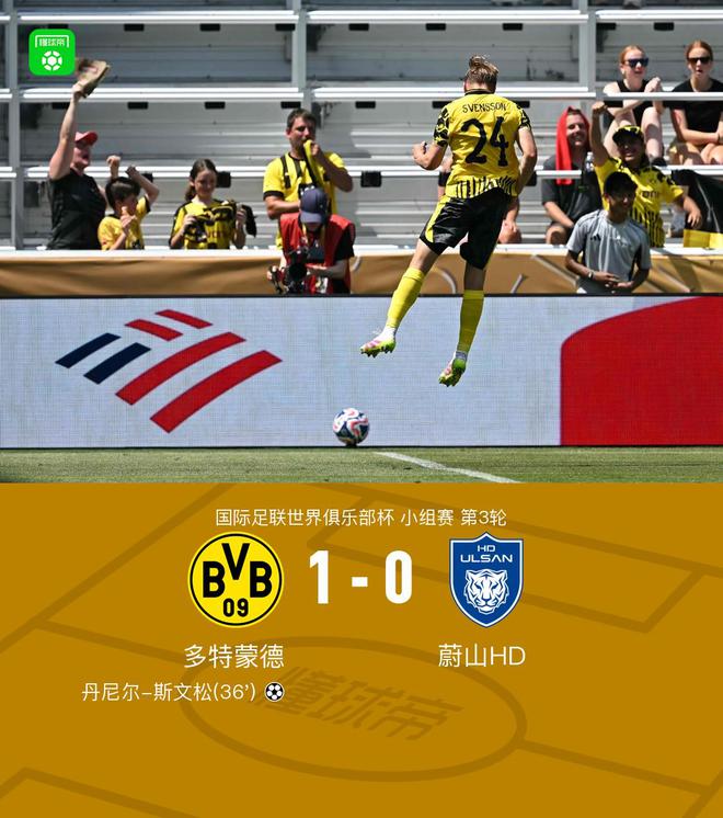 多特勝蔚山晉級，丹尼爾-斯文松決勝