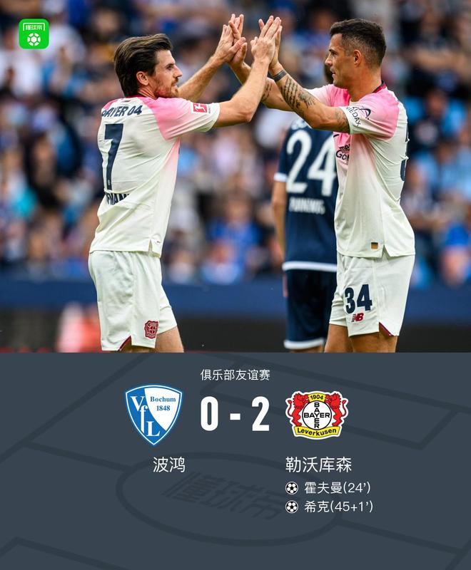 勒沃勝波鴻2比0，霍希雙進(jìn)球